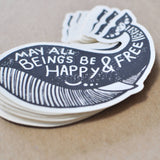 Mantra Whale Decorative Stickers