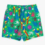 Boys Parrot Palms Performance Hybrid Swim Trunks
