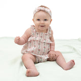 Winding Roses Stripe - Ruffly Strap Bubble