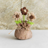 Handmade Crochet Decorative Potted Flowers for Home Decor