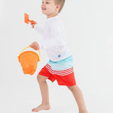 Boys White Long Sleeve Rash Guard