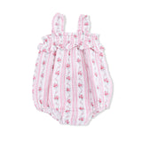 Winding Roses Stripe - Ruffly Strap Bubble