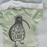 Fearless Kiwi Baby Bodysuit, Bird baby onesie