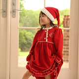 Christmas 2025 Pajamas- Girls - Red Ruffle Nightgown