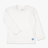Boys White Long Sleeve Rash Guard