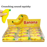 12PCS - ASMR Crunchy Banana Crunching Sound Squeeze Squishy Stress Relief Toy