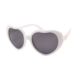 Girls White Heart Shaped Sunglasses