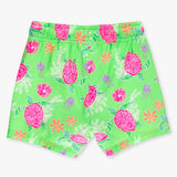 Boys Neon Turtle Tide Performance Hybrid Swim Trunks