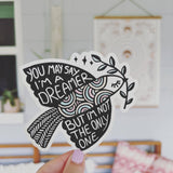 Peace Dove Decorative Stickers, Hippie Bird Stickers