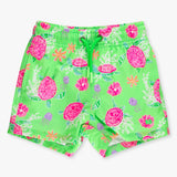 Boys Neon Turtle Tide Performance Hybrid Swim Trunks
