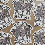 Different Is Beautiful Decorative Stickers