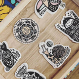 Zen Zebra Decorative Stickers, Yoga Sticker