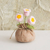 Handmade Crochet Decorative Potted Flowers for Home Decor