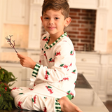 Christmas 2025 Kids Pajamas- Christmas Tractors- Buttflap