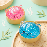 2.5" Glitter Dumpling & Teddy Bear Squishy Fidget Toy