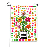 Happy Dot Floral Garden Flag
