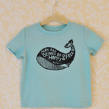 Mantra Whale Kids Tee Shirt, Positive Vibes kids clothes