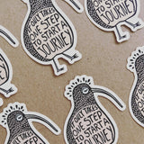 Fearless Kiwi Decorative Stickers, Waterproof Stickers