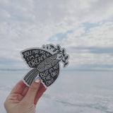 Peace Dove Decorative Stickers, Hippie Bird Stickers