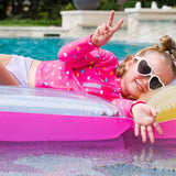 Girls White Heart Shaped Sunglasses