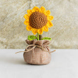 Handmade Crochet Decorative Potted Flowers for Home Decor