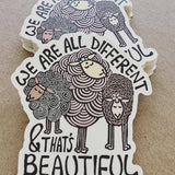 Different Is Beautiful Decorative Stickers