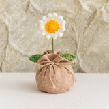 Handmade Crochet Decorative Potted Flowers for Home Decor