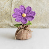 Handmade Crochet Decorative Potted Flowers for Home Decor