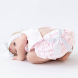 Baby Girls Pink Seersucker Ric Rac Swing Top & Bloomer Set