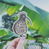 Fearless Kiwi Decorative Stickers, Waterproof Stickers