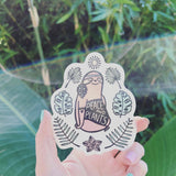 Free Spirit Sloth Decorative Stickers, Peace and Plants