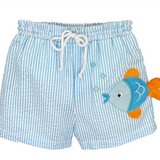 Seersucker Fish Swimtrunk