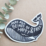 Mantra Whale Decorative Stickers