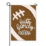Faith Family Football Garden Flag