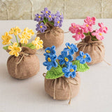 Handmade Crochet Decorative Potted Flowers for Home Decor