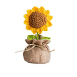 Handmade Crochet Decorative Potted Flowers for Home Decor
