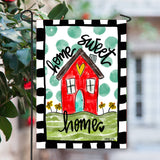 Red Home Sweet Home Garden Flag