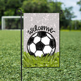 Welcome Soccer Garden Flag