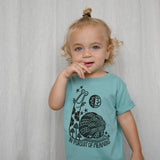 Serenity Snail Kids Tee Shirt, Hippie Children's Shirt