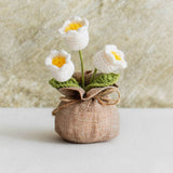 Handmade Crochet Decorative Potted Flowers for Home Decor