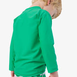 Boys Bright Green Long Sleeve Rash Guard