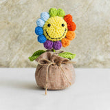 Handmade Crochet Decorative Potted Flowers for Home Decor