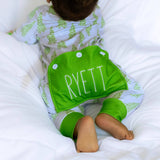 Baby Buttflap Pajamas - Blue Christmas Tree Holiday Lounge