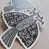 Peace Dove Decorative Stickers, Hippie Bird Stickers