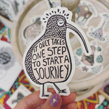 Fearless Kiwi Decorative Stickers, Waterproof Stickers